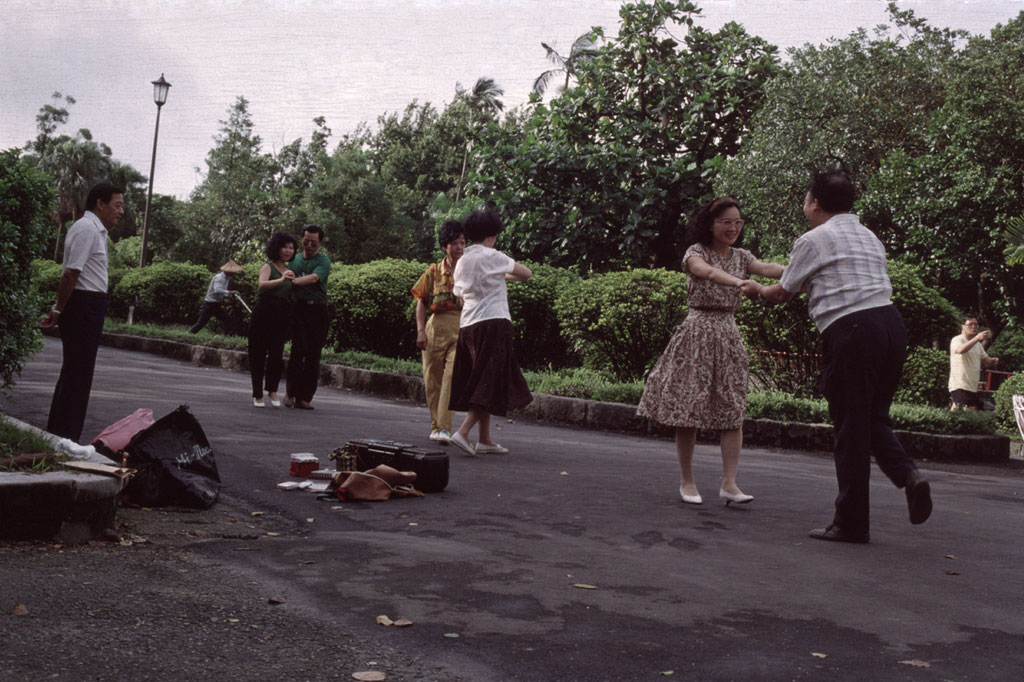 Dance lessons in one of the parks in Taipei